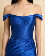 Robe À Corset Antique Bleu