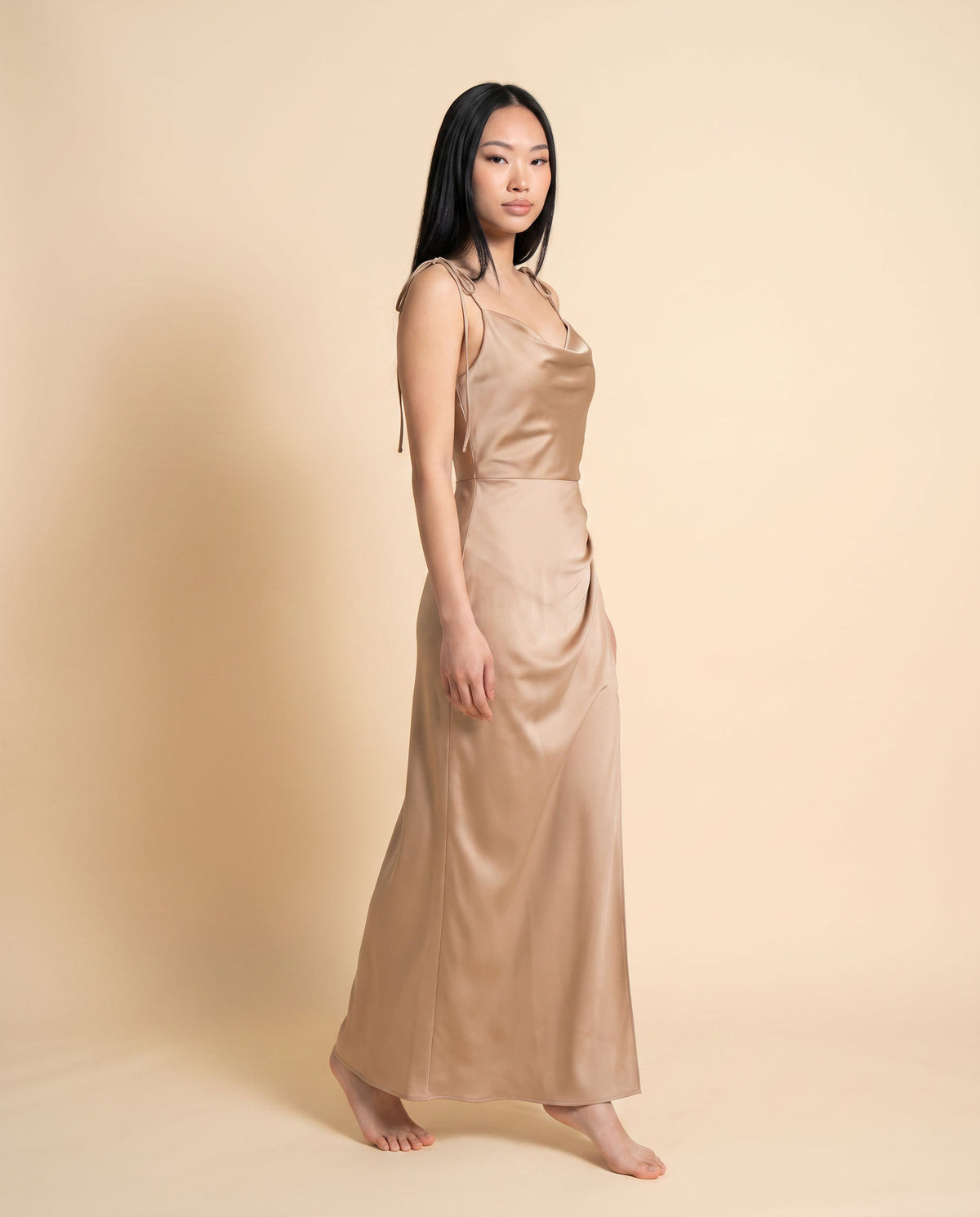 Robe Satinée Sable