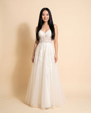 Robe Corset Avec Broderies Ivoire