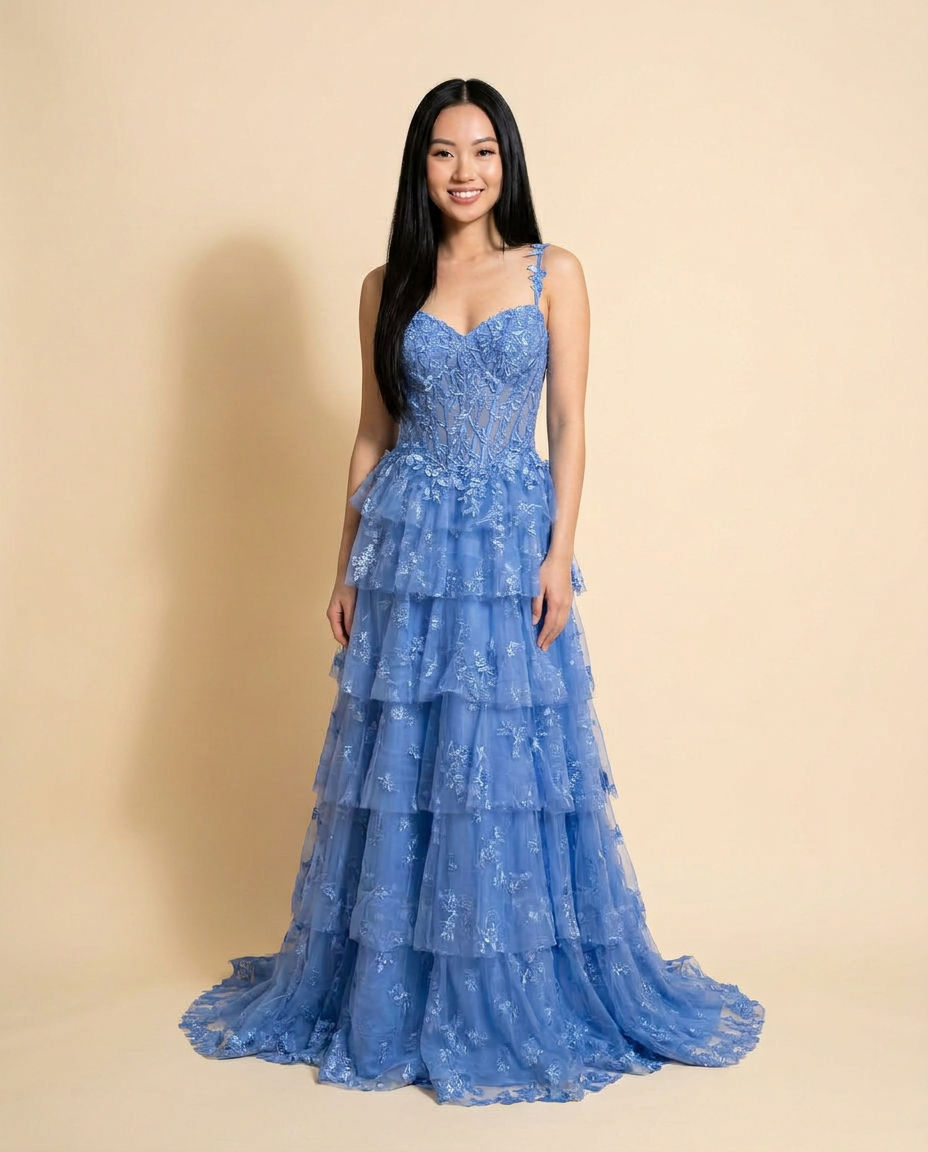Corset Gown Bluebell