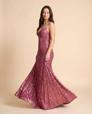 Robe Rose Corset Brillante