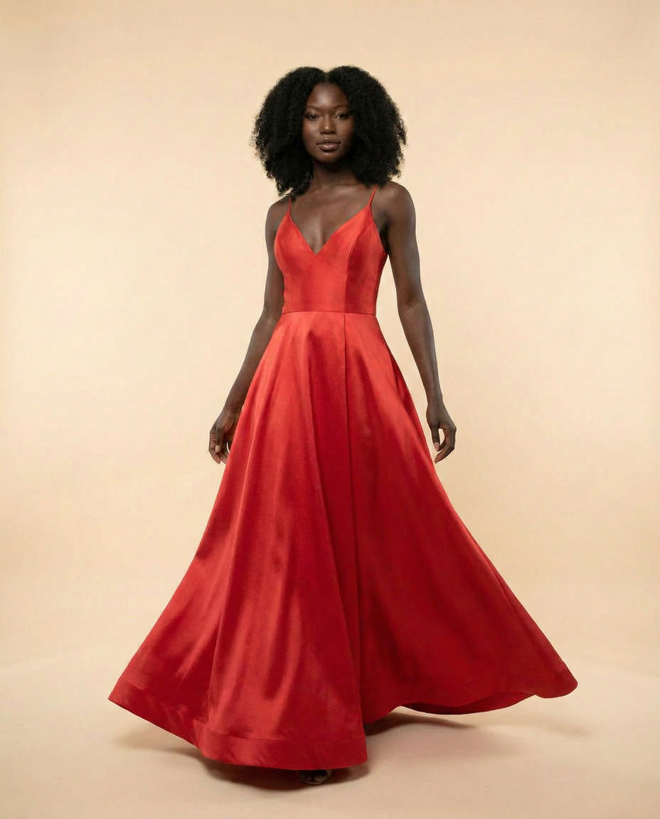 Robe Rouge Satinée