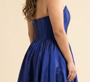 Robe en Taffetas Marine
