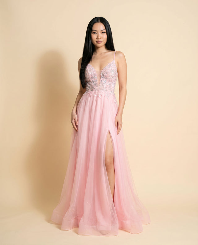 Robe Fluide Rose Pâle