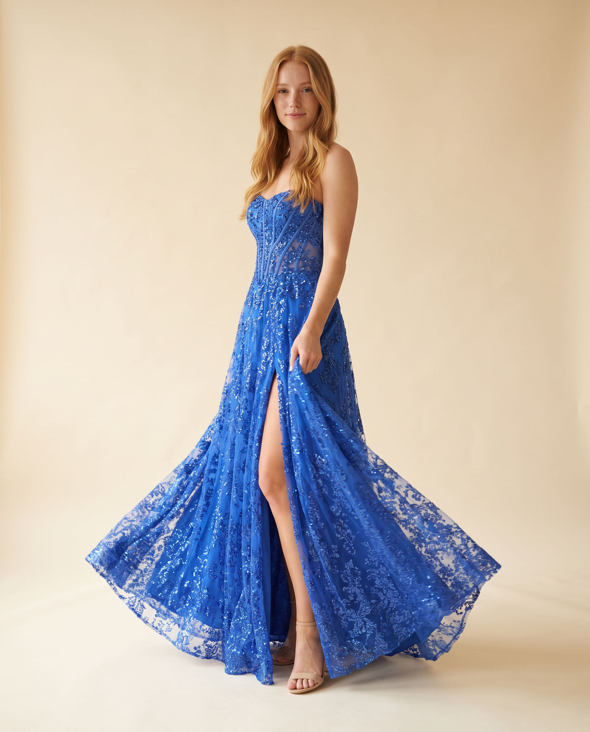 Robe Corset Avec Fente Royal