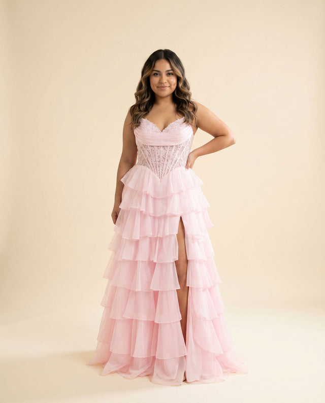 Robe Bustier Dos Lacé Royal