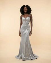 Robe À Corset Nude Silver