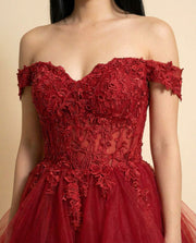 Beaded Gown Red