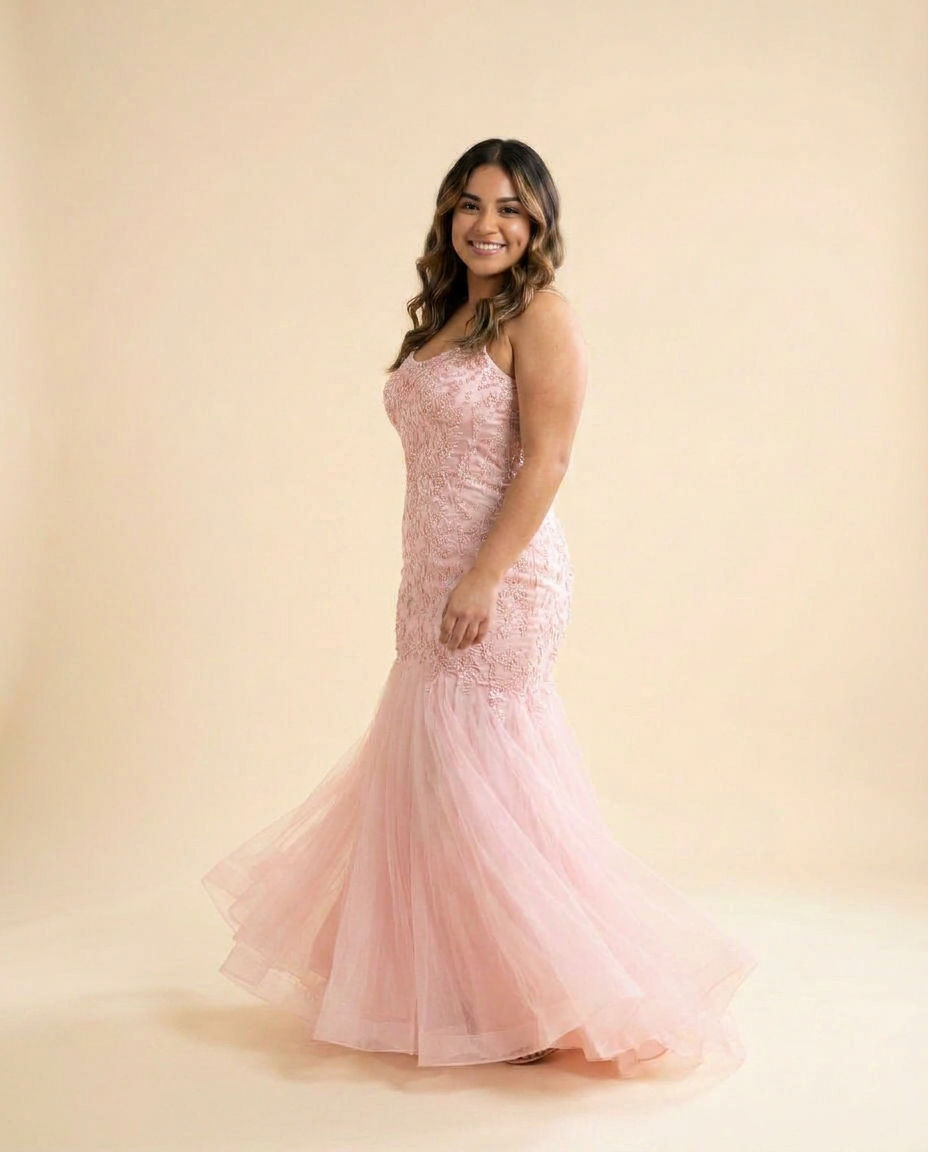 Mermaid Gown Light Pink