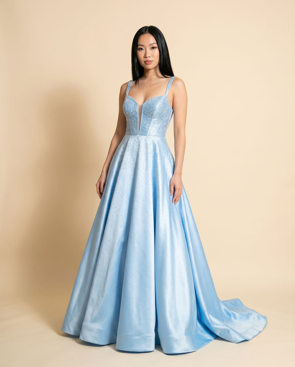 Robe Satiné Brillante Jaune