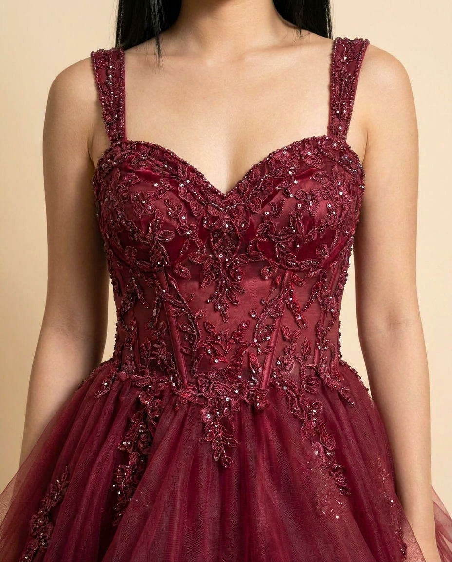 Princess Ball Gown Wine