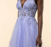 Robe Coupe En A Avec Dentelle Periwinkle