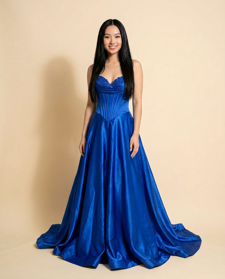 Bustier Gown Royal Blue