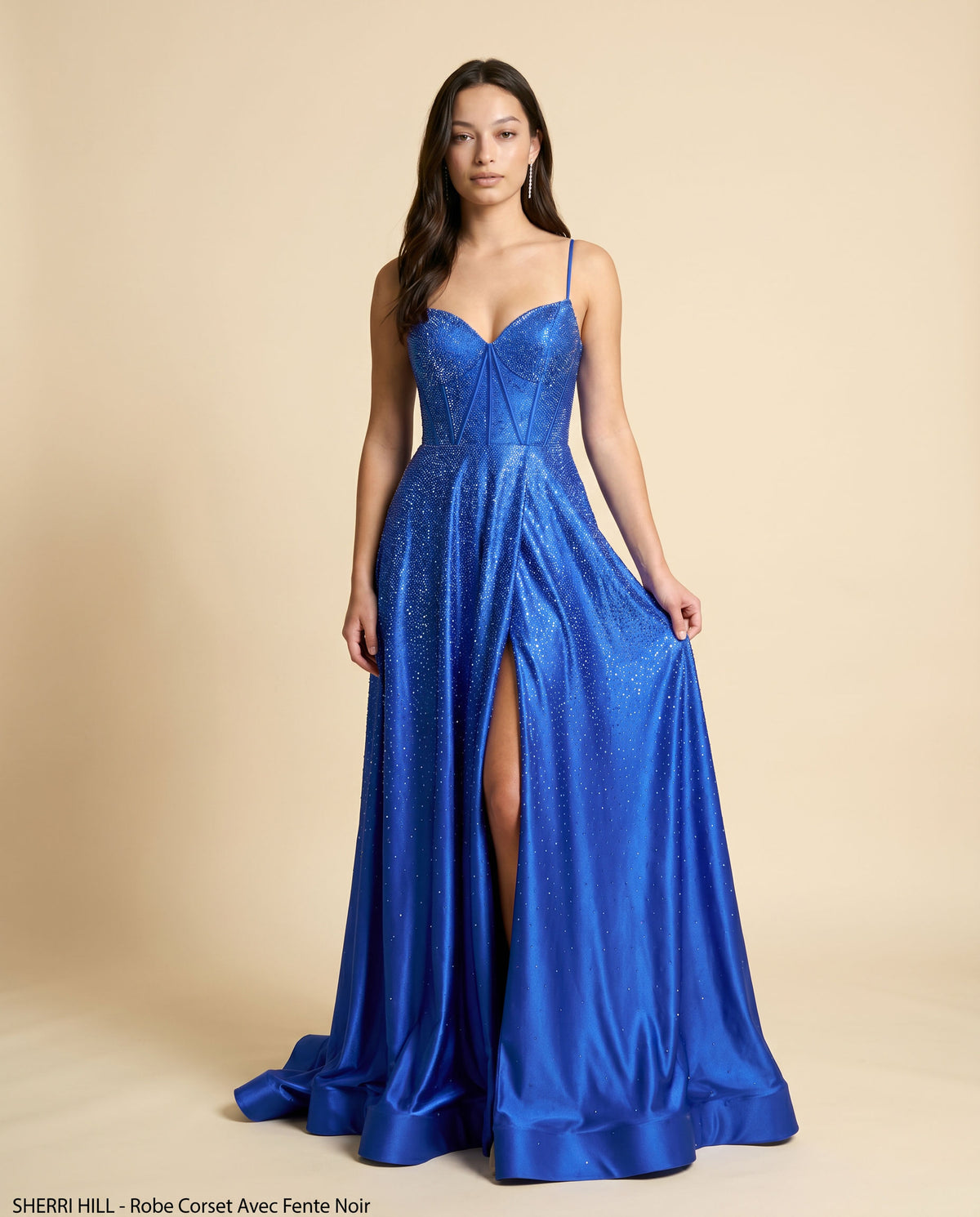 Robe Corset Avec Fente Noir