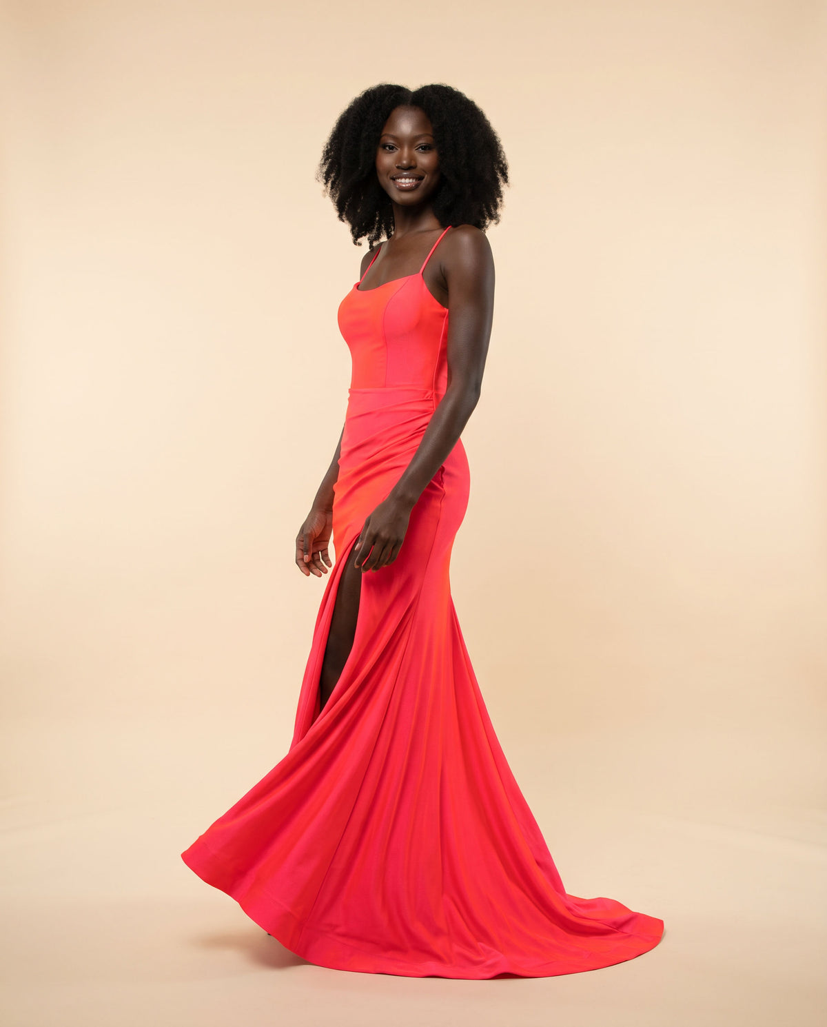 Robe Extensible Rouge Néon