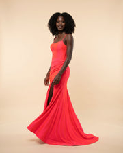 Robe Extensible Rouge Néon