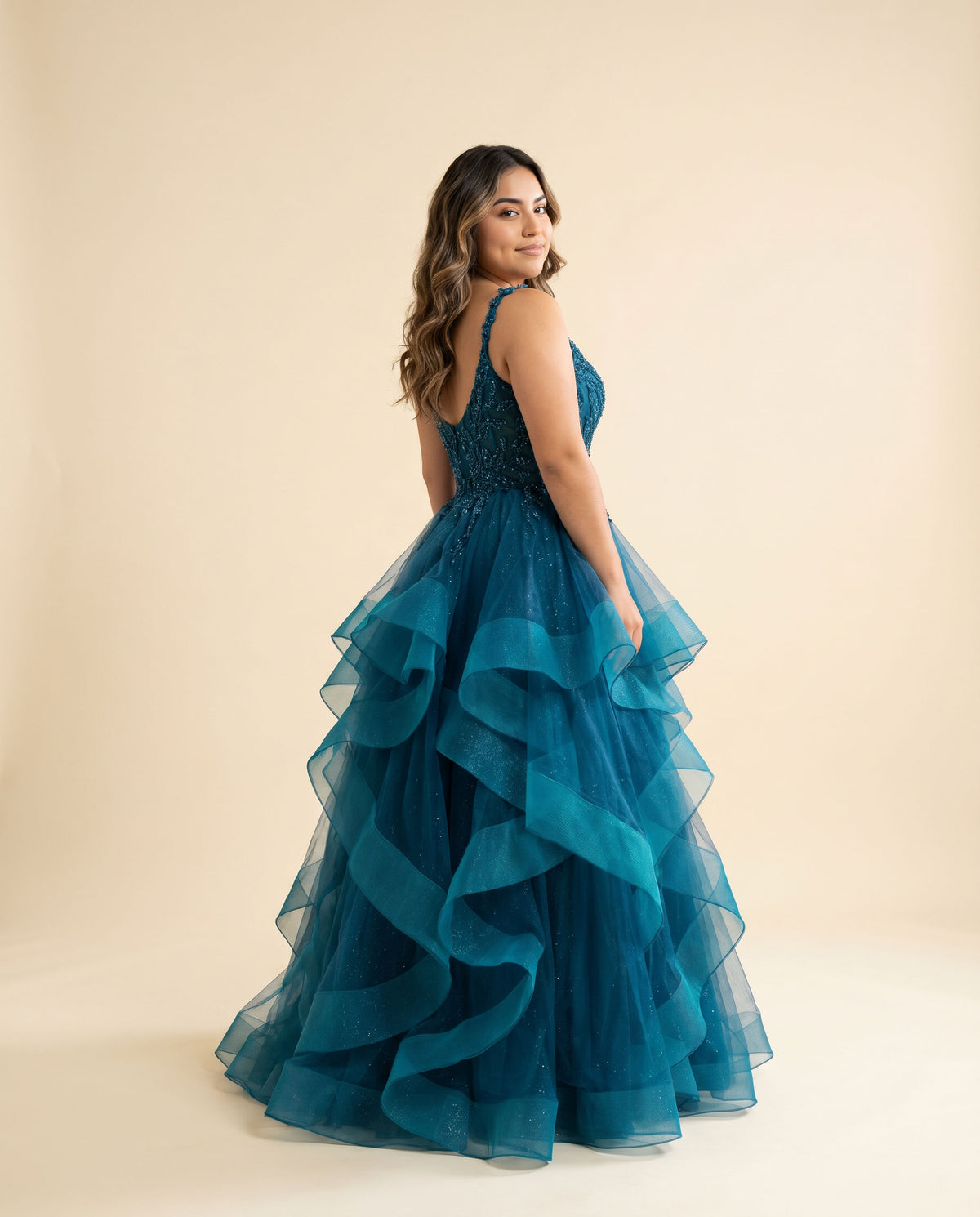Robe Princesse À Volants Lilas