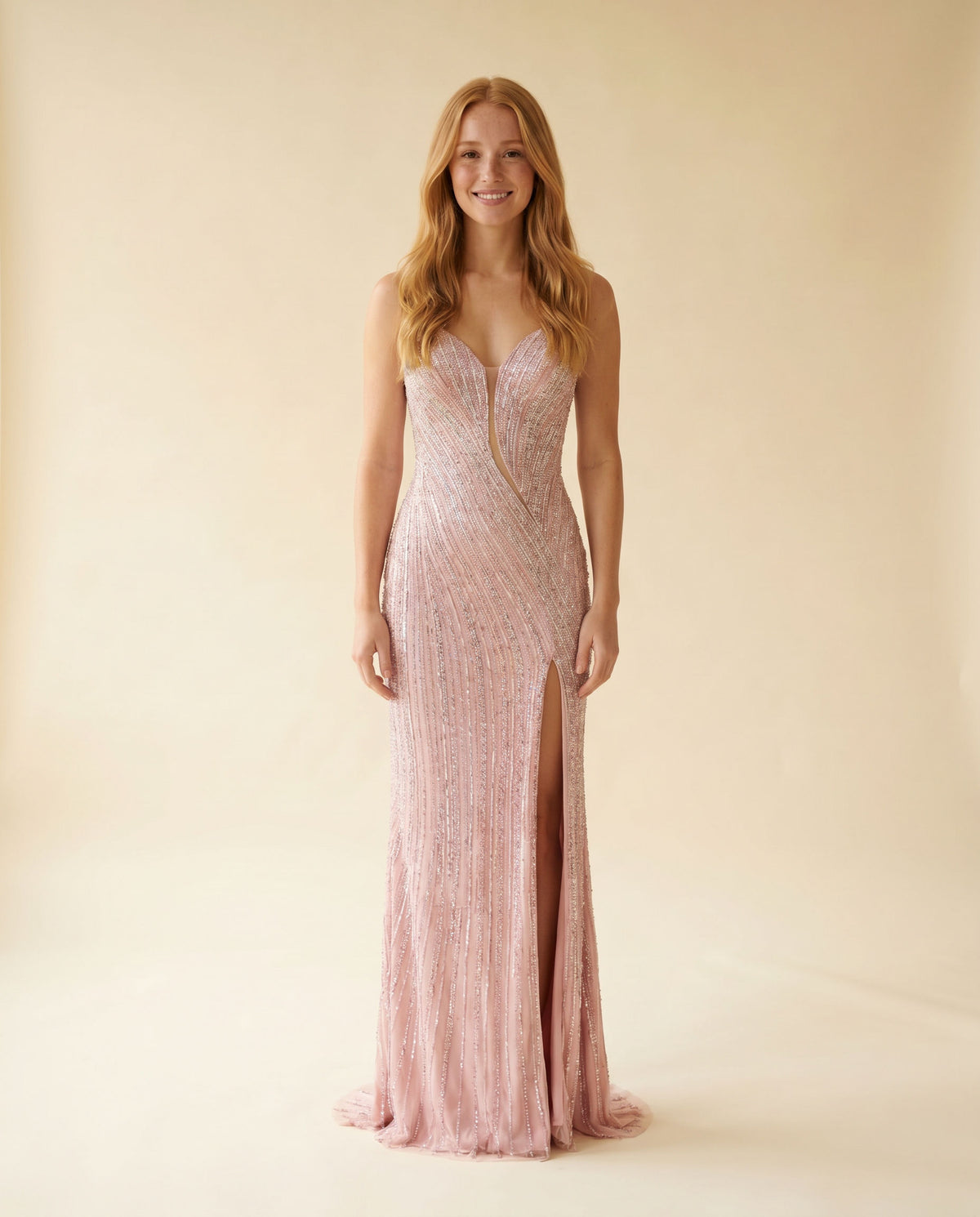 Robe Brillante Rose Argenté