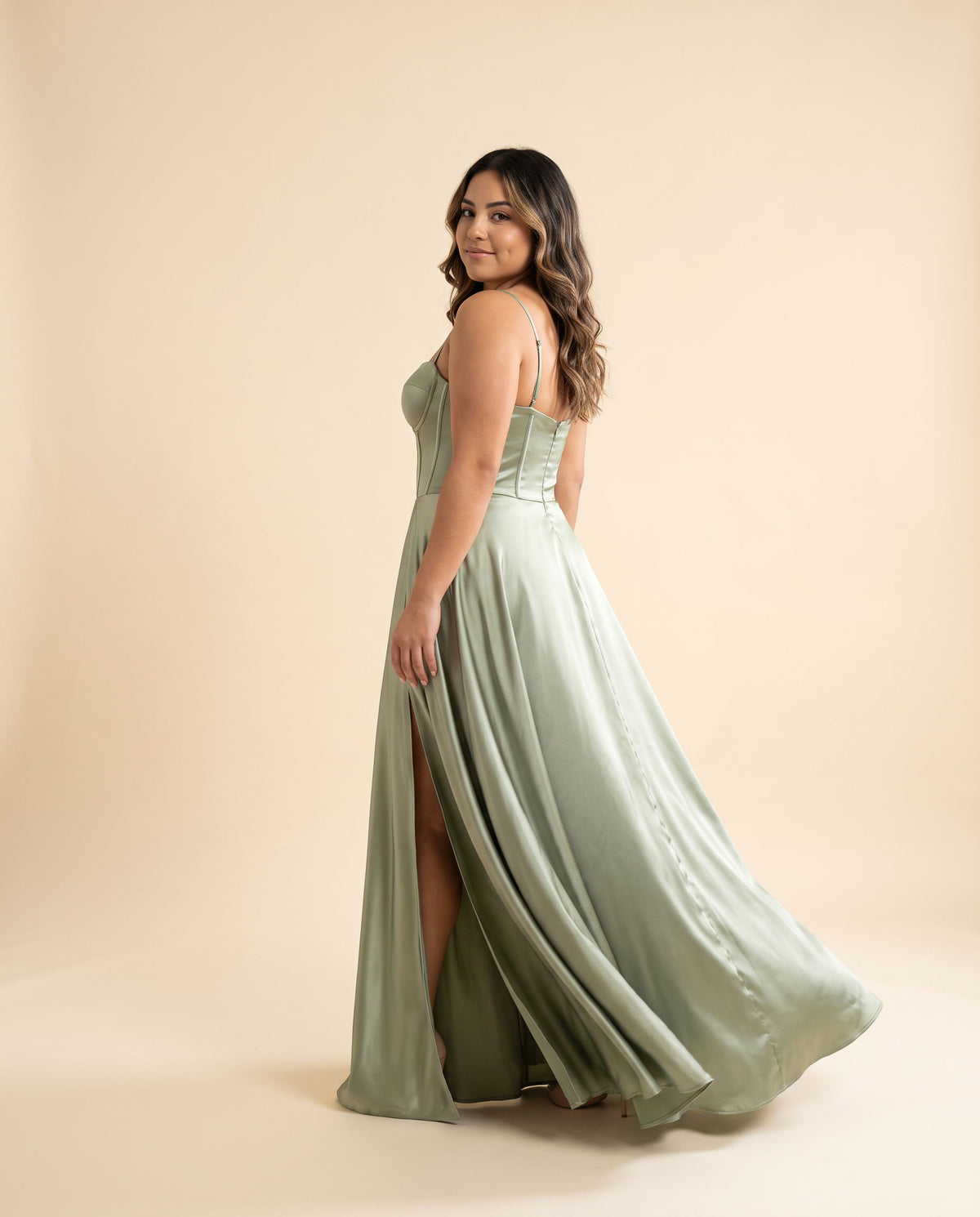 Robe Corset Sauge