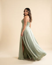 Robe Corset Sauge