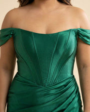 Robe À Corset Emeraude Foncé