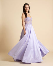 Robe Corset En Mikado Jaune