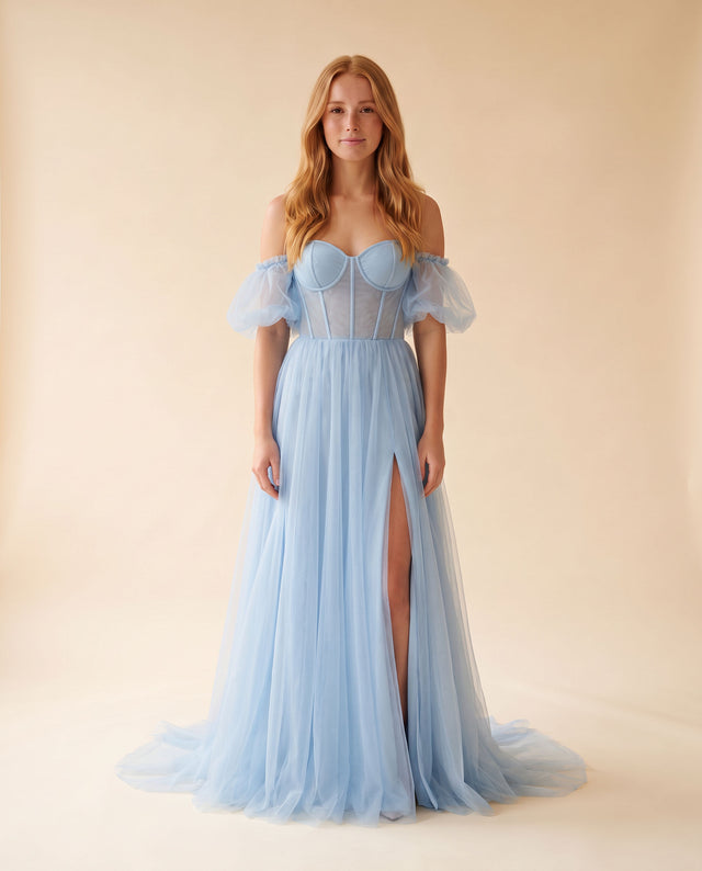 Robe Corset Bleu Poudre