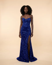Robe Corset Cobalt Brillante