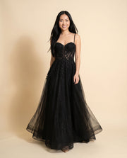 Robe Corset En Tulle Noire