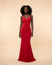 Robe Ajusté Rouge
