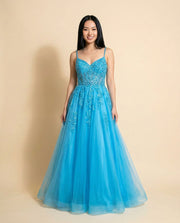 Corset Gown Sky Blue