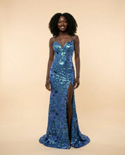 08459 Robe À Paillettes Royal