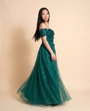 Robe En Tulle Émeraude