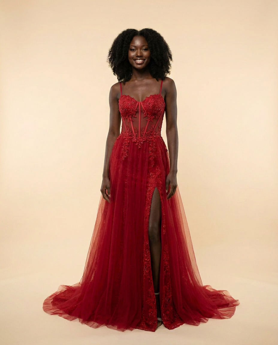 Robe Dos Ouvert Rouge