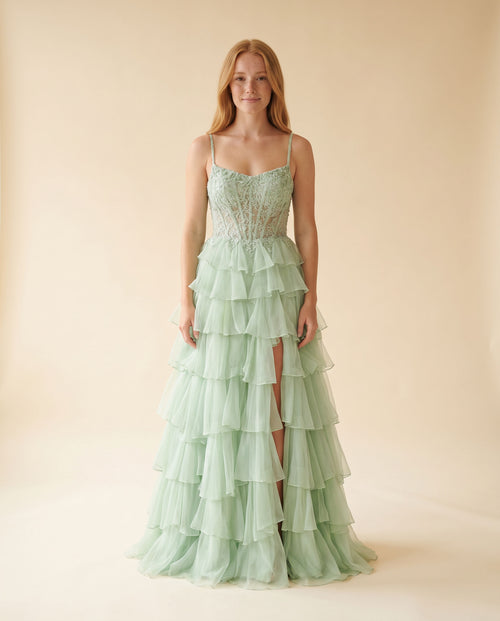 Amarra - Robe Corset À Étages Bourgogne - Bourgogne
