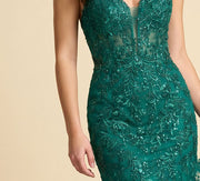 Robe Sirène À Corset Emeraude