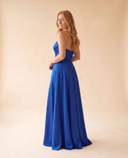 Robe Bustier Bleu Cobalt