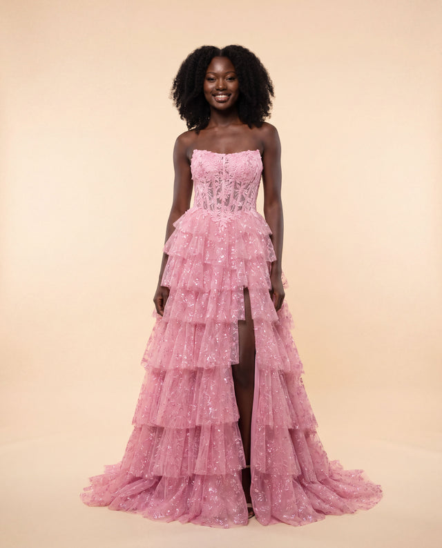 Tiered Gown Pink