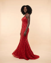 Robe À Paillettes Rouge