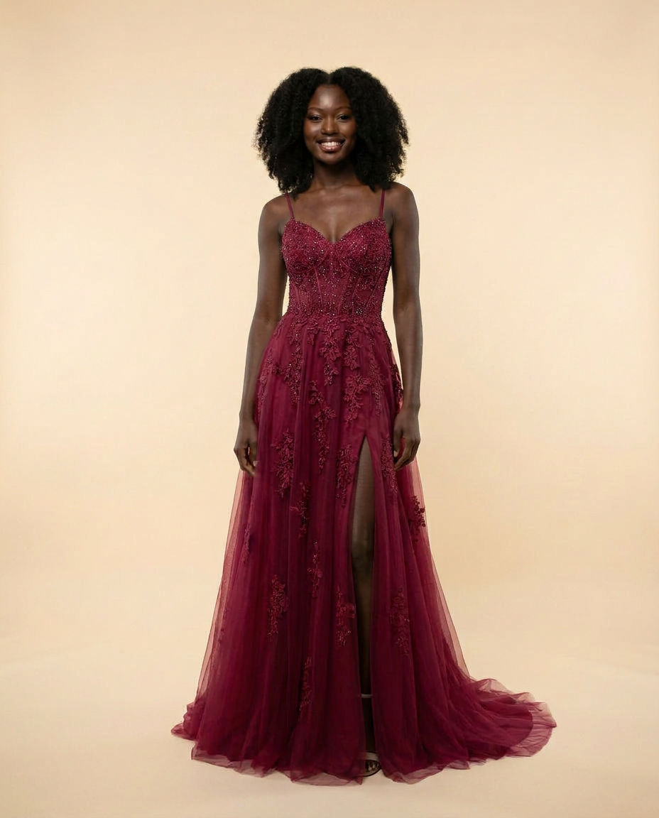 Sweetheart Gown Burgundy