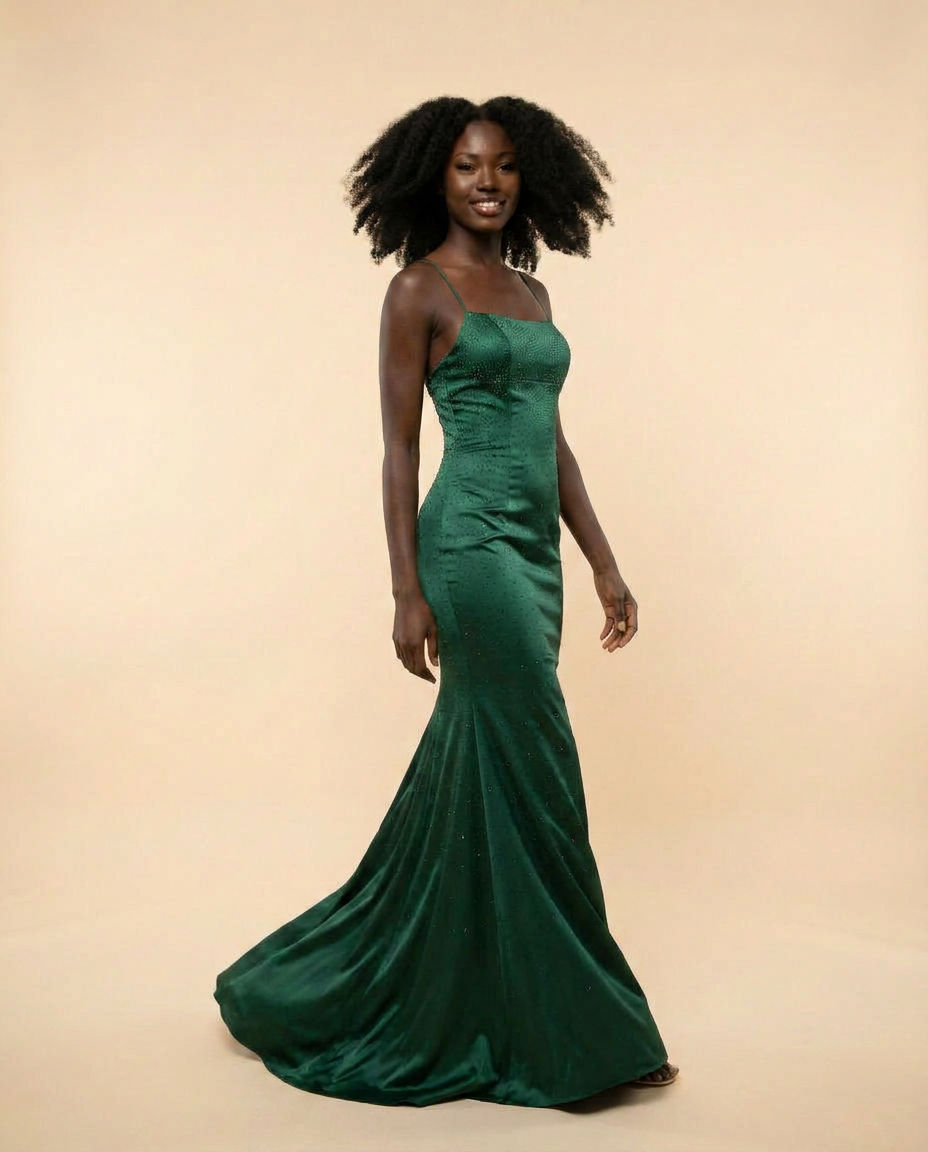Robe Brillante Émeraude