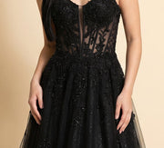 Robe Corset En Tulle Noire