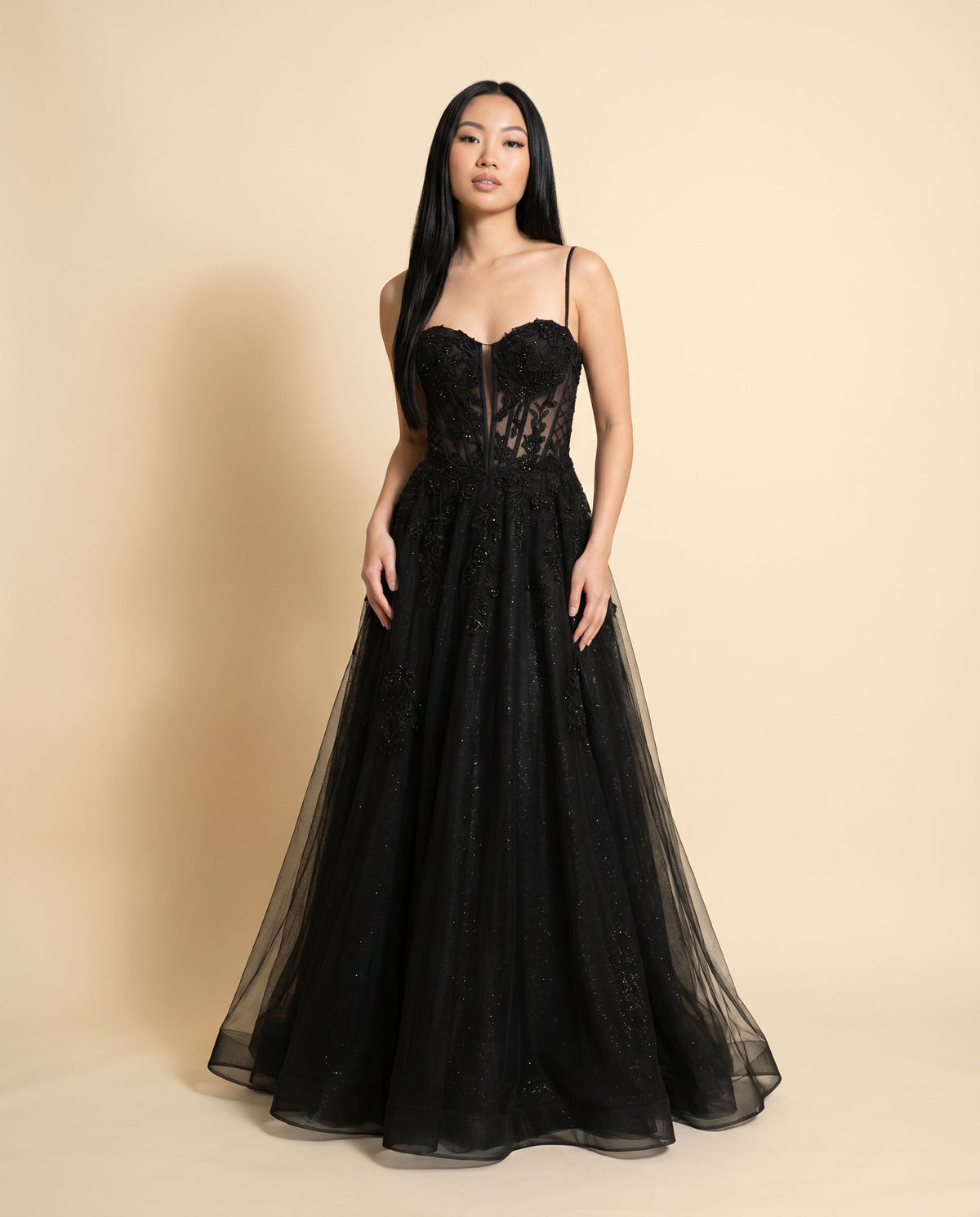 Robe Corset En Tulle Noire
