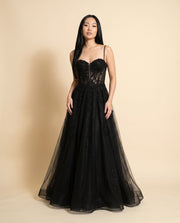 Robe Corset En Tulle Noire