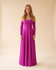 Robe Corset Et Dentelle Magenta