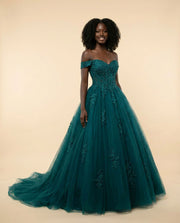 Off-Shoulder Gown Teal
