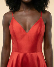 Robe Rouge Satinée