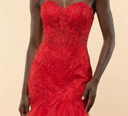 Robe Sirène Bustier Rouge