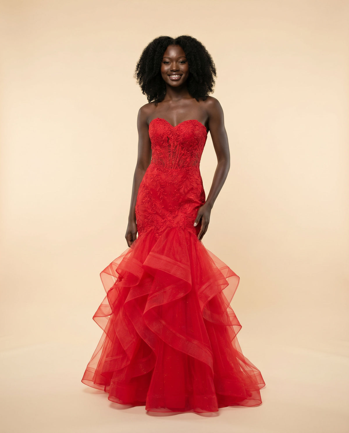 Robe Sirène Bustier Rouge