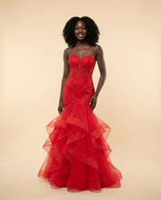 Robe Sirène Bustier Rouge